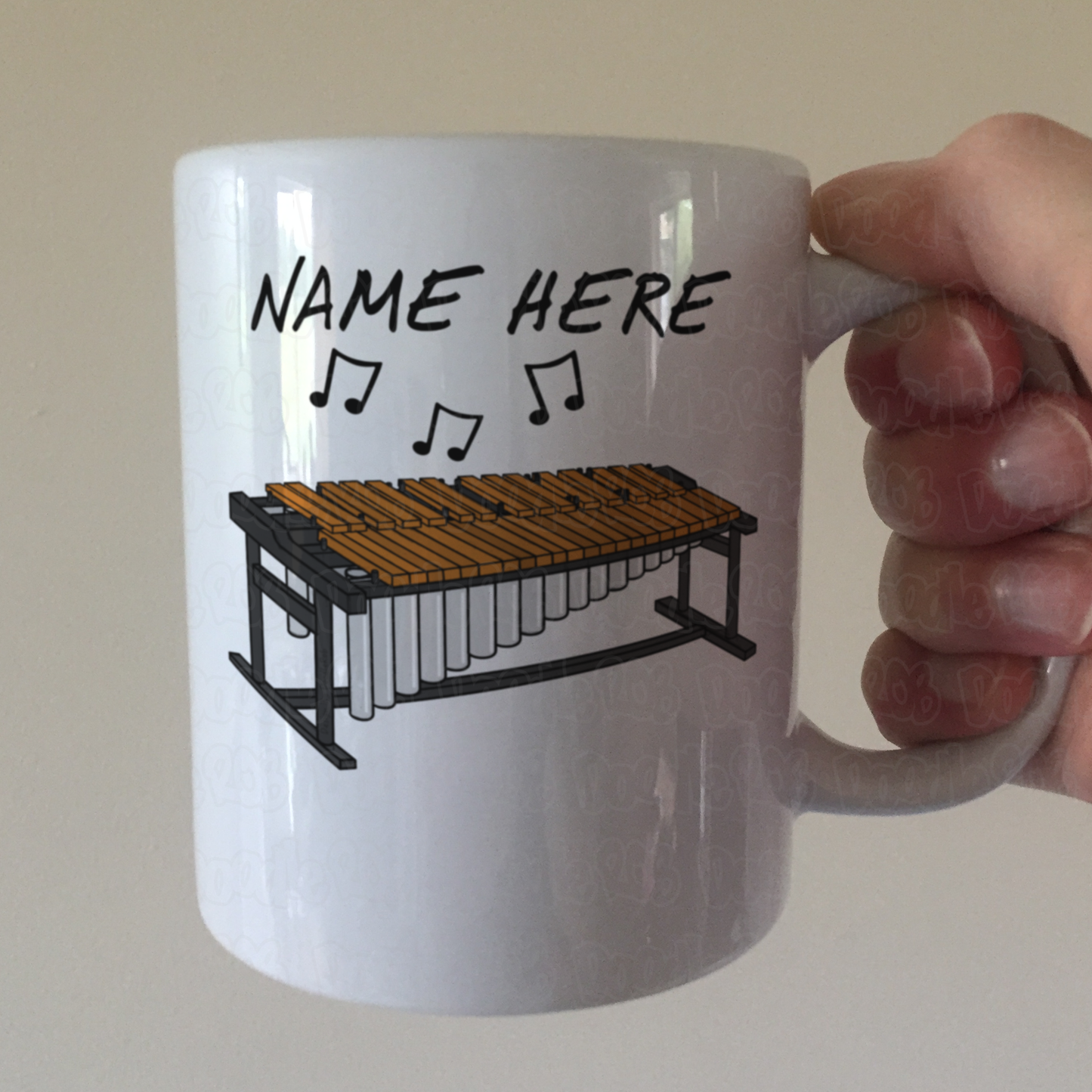Marimba Personalised Mug - Marimbist Custom Gift - Percussion Teacher Mug