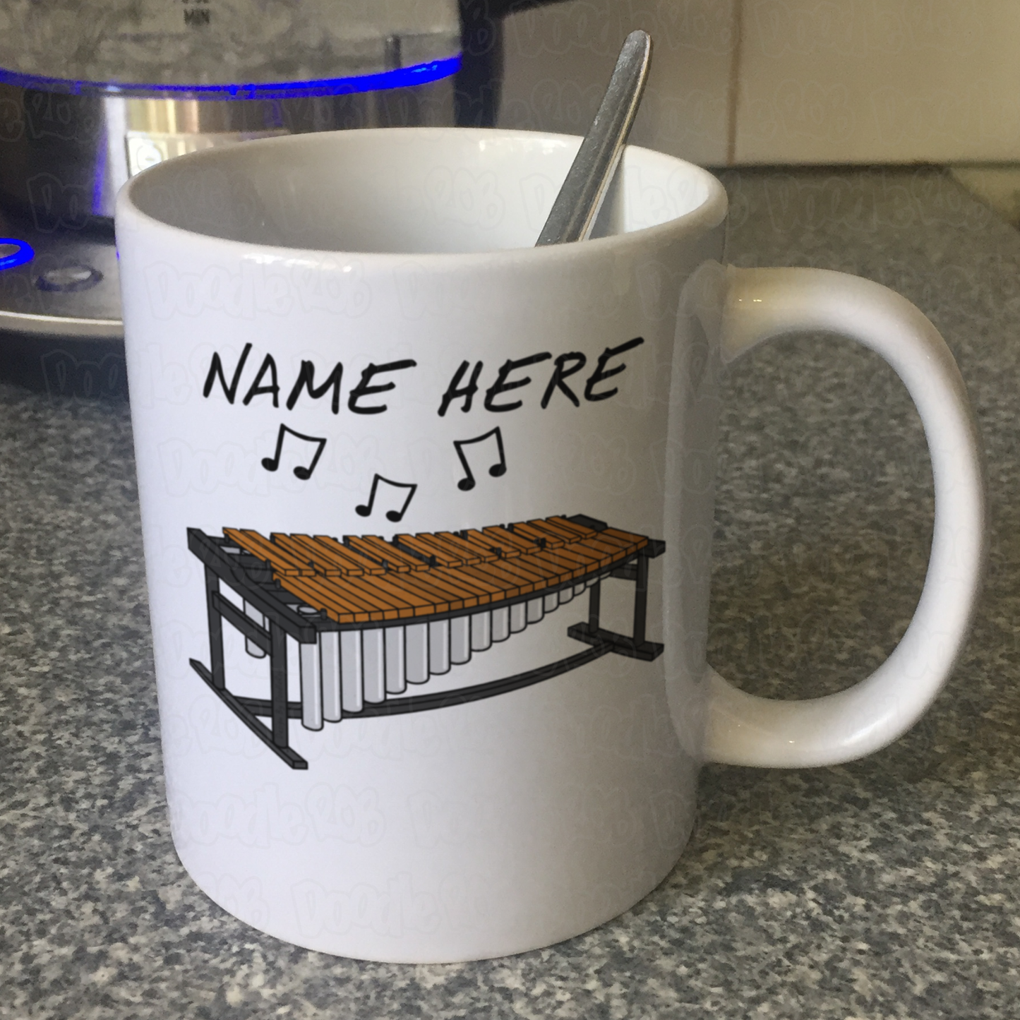 Marimba Personalised Mug - Marimbist Custom Gift - Percussion Teacher Mug