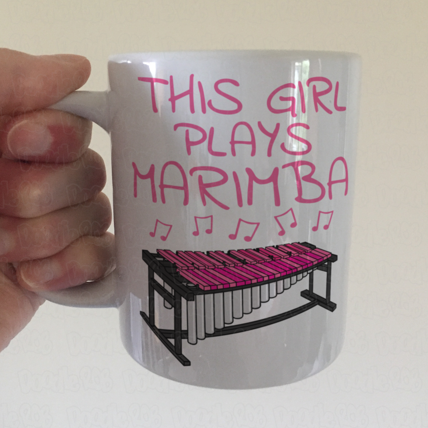 Girl's Marimba Mug - This Girl Plays Marimba - Female Marimbist Gift - Percussionist Gift For Her