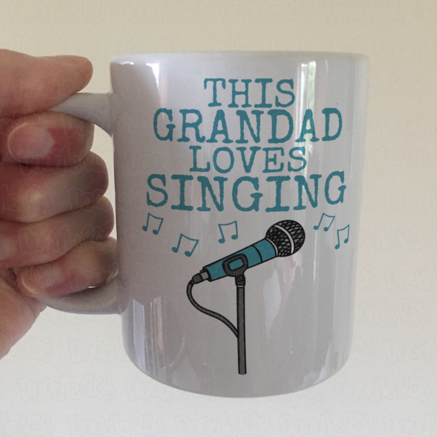 Grandad Singer Mug - This Grandad Loves Singing - Vocalist Musician Gift For Father's Day