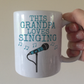 Singer Father's Day Mug - This Grandpa Loves Singing - Vocalist Musician Gift