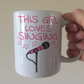 Girl Singer Mug - This Girl Loves Singing - Singing Teacher Gift - Female Vocalist Mug