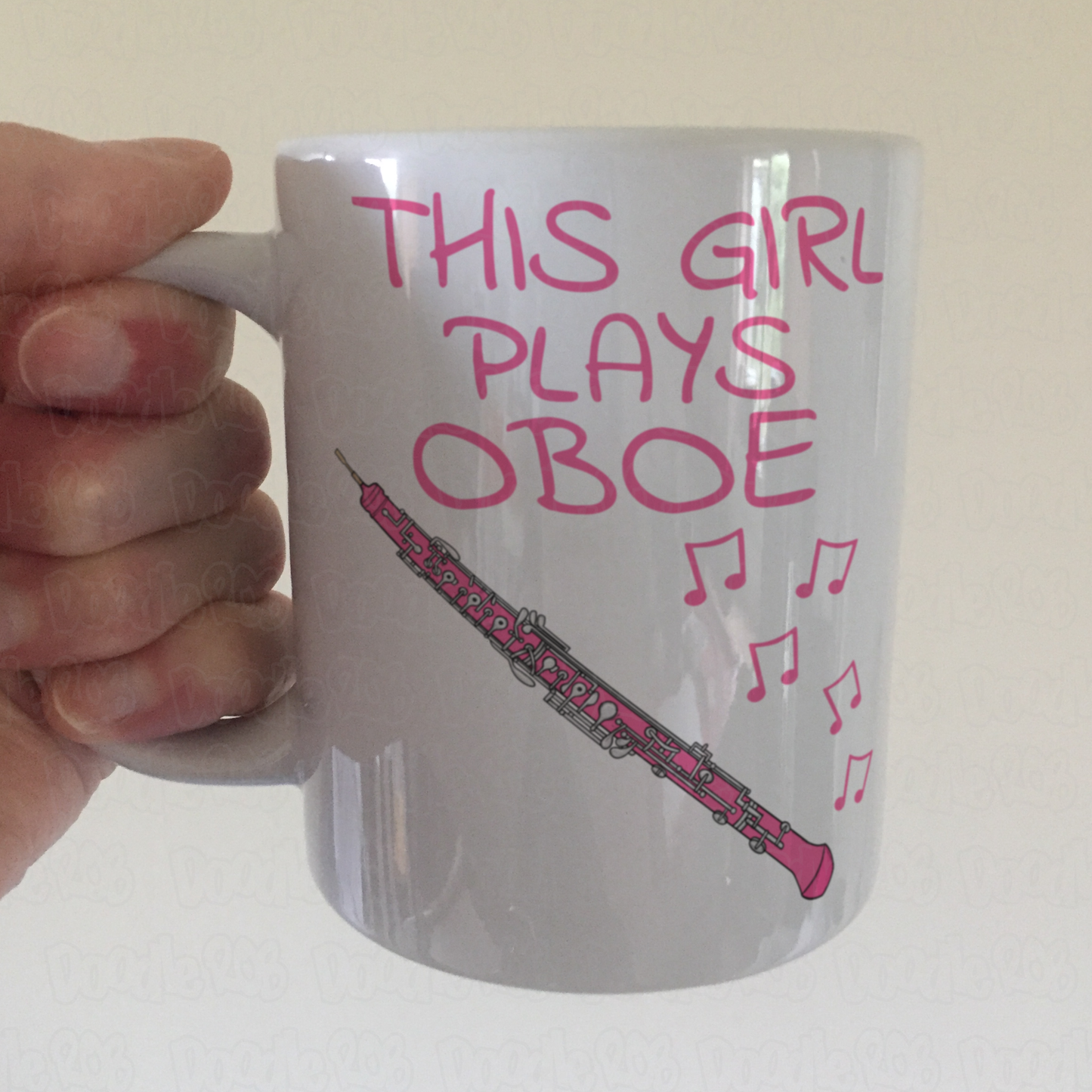 Girl's Oboe Mug - This Girl Plays Oboe - Female Oboist - Woodwind Musician Gift For Her