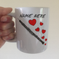 Personalised Oboe Mug (Hearts) - Oboist Anniversary Gift - Wedding Musician Custom Mug