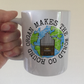 Church Organ Mug - Organ Makes The World Go Round - Church Organist Gift - Organ Teacher Mug