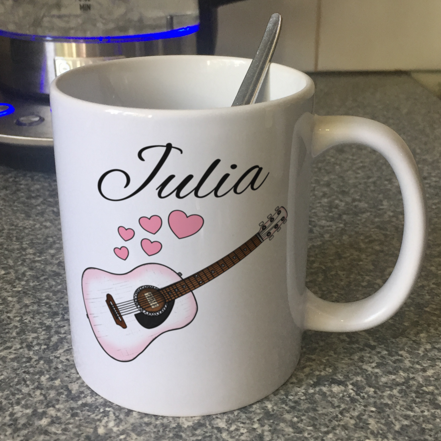 Acoustic Guitar Wedding Personalised Mug - Wedding Guitarist - Musician Custom Gift
