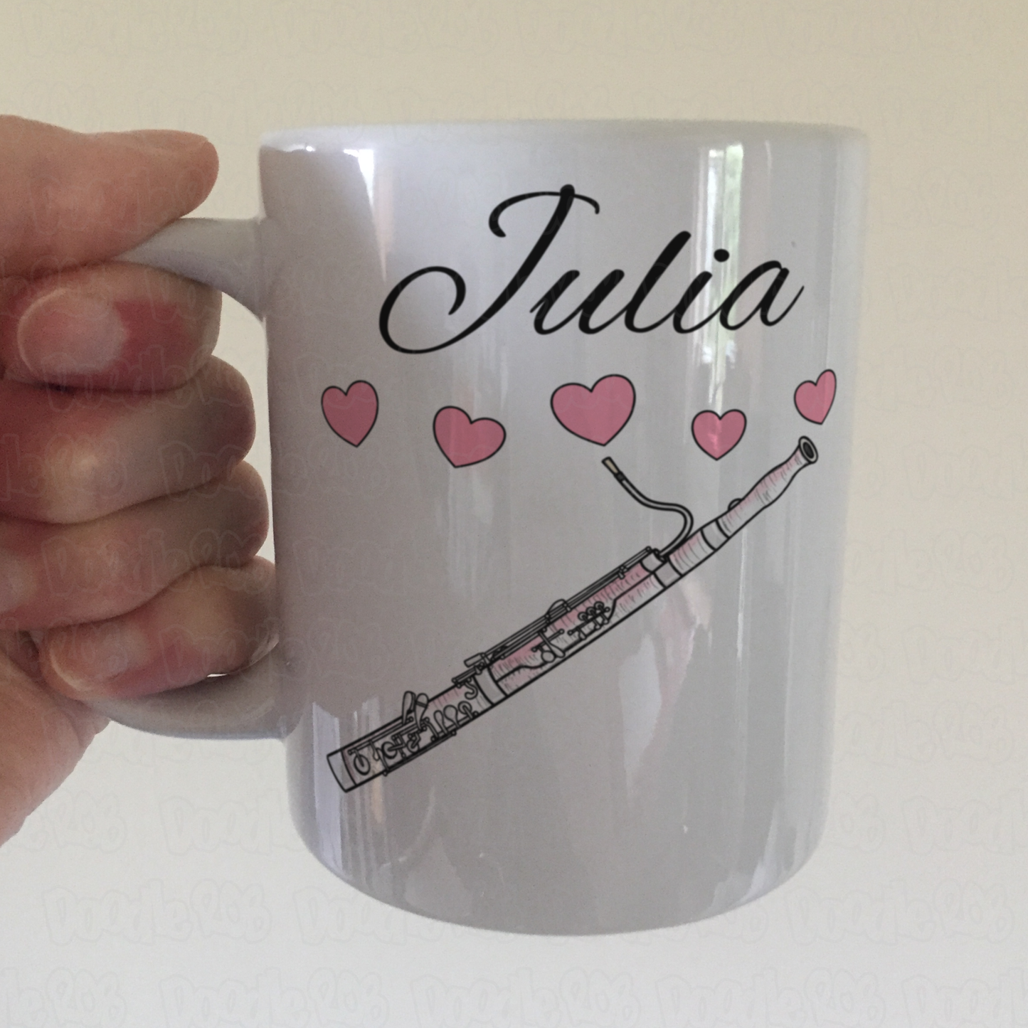 Bassoon Wedding Personalised Mug - Wedding Bassoonist - Woodwind Musician Custom Gift