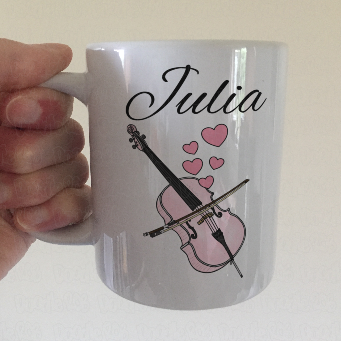 Cello Wedding Personalised Mug - Cellist String Musician Custom Gift