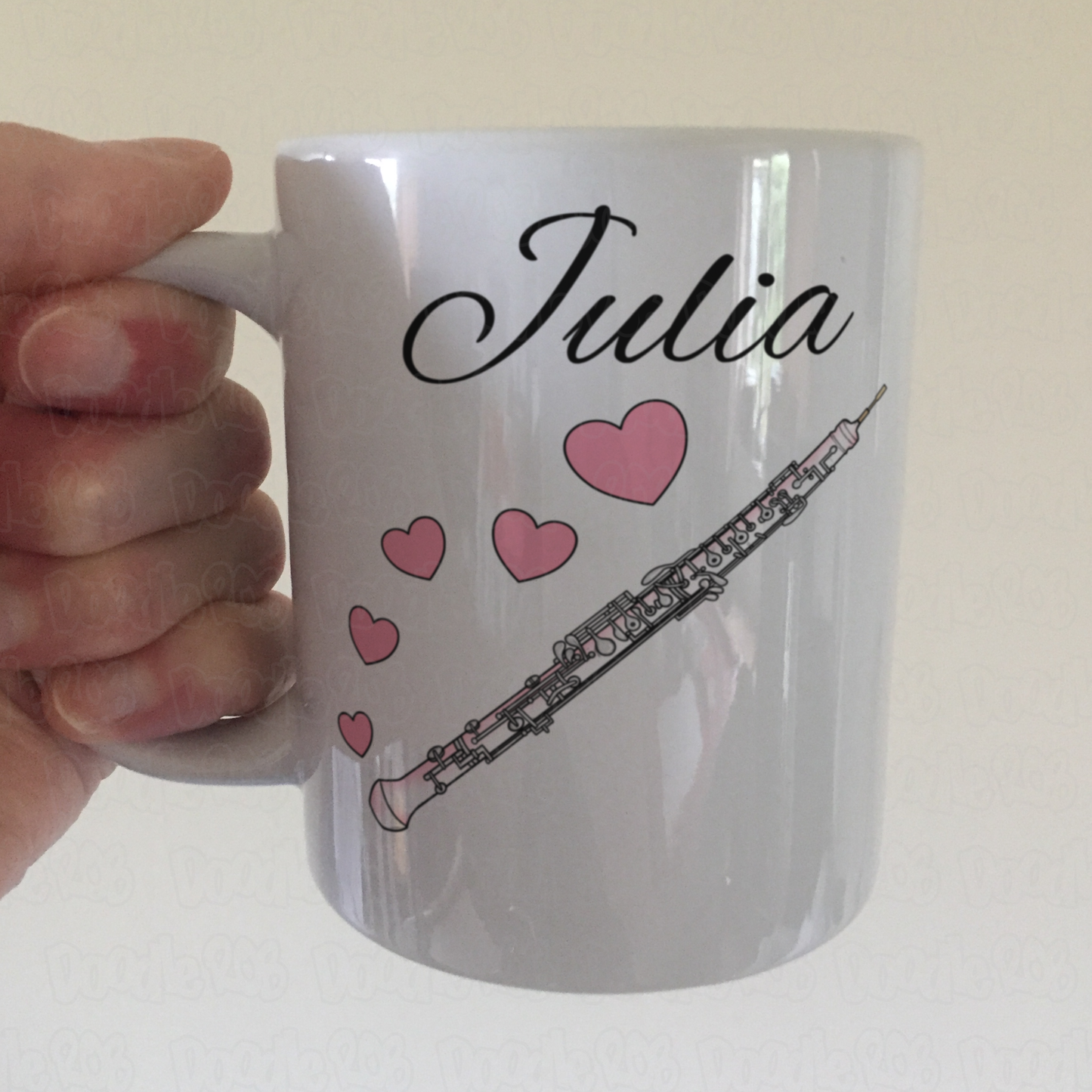 Oboe Wedding Personalised Mug - Oboist Woodwind Musician Custom Gift