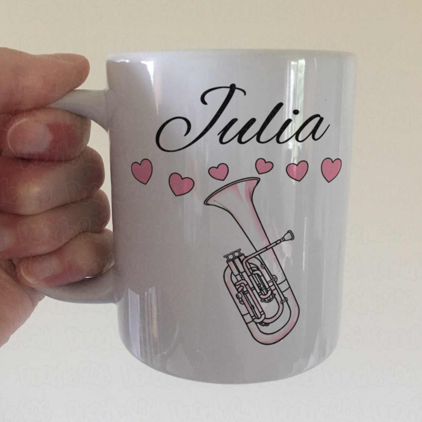 Tenor Horn Wedding Personalised Mug - Brass Musician Custom Gift
