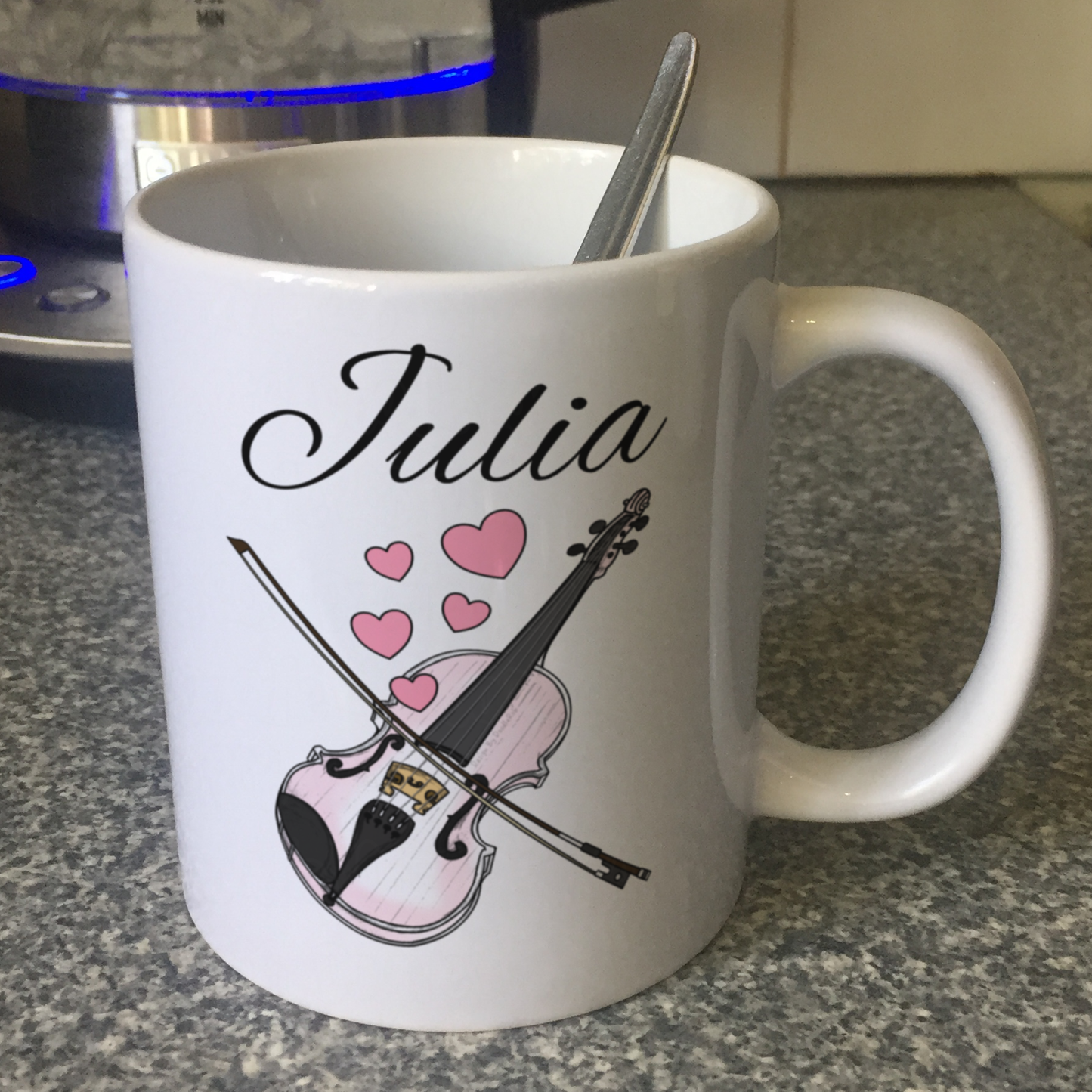 Violin Wedding Personalised Mug - Violinist Musician Custom Gift