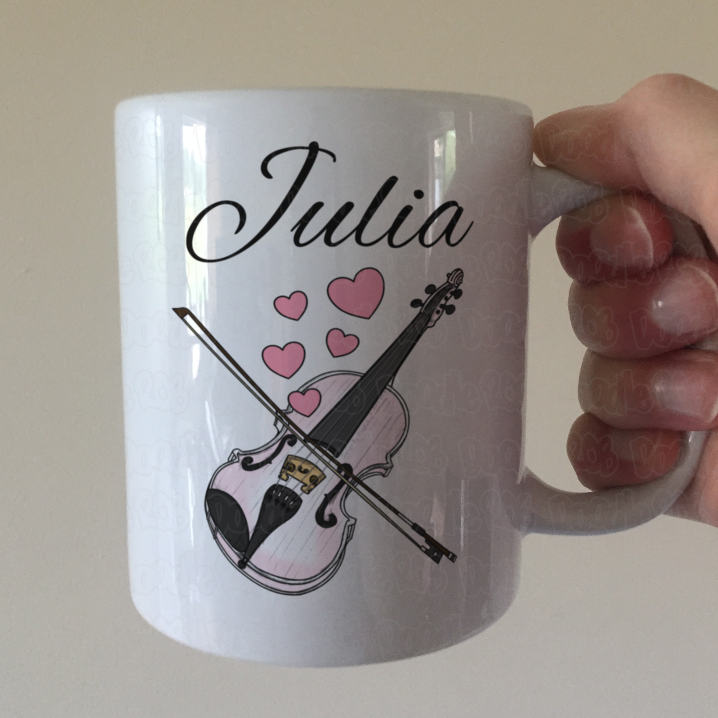 Violin Wedding Personalised Mug - Violinist Musician Custom Gift