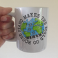 Piano Mug - Piano Makes The World Go Round - Pianist Mug - Gift For Piano Teacher
