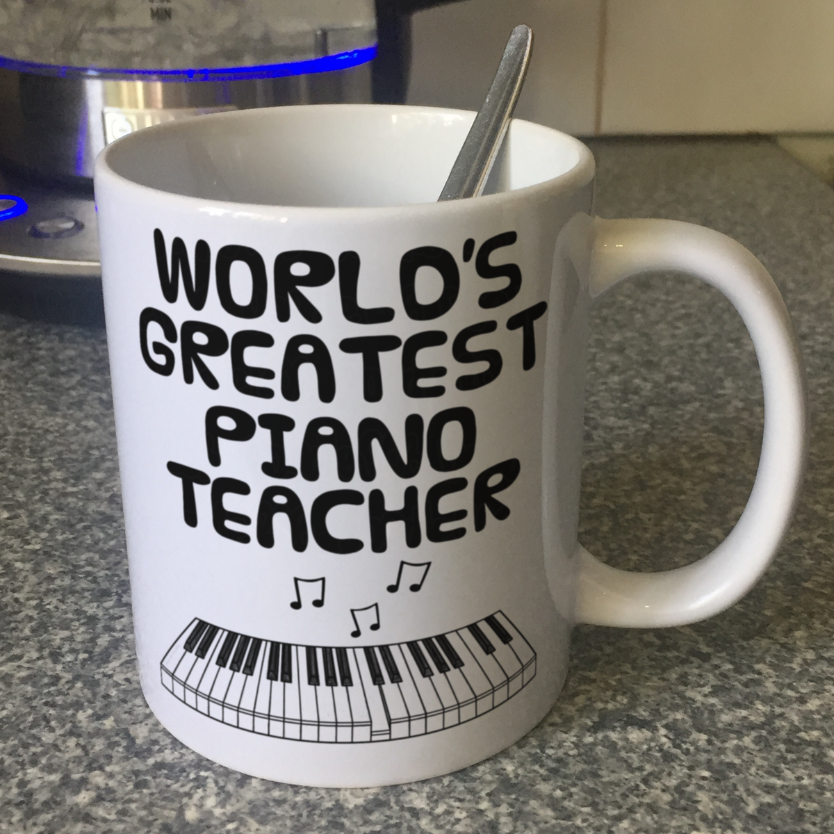 Piano Teacher Mug - World's Greatest Piano Teacher - Music Teacher Gift