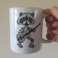 Raccoon Bass Guitar Mug - Funny Gift For Bassist - Musician Gift For Animal Lovers