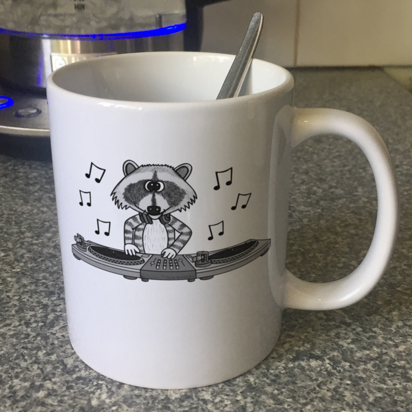 Raccoon DJ Mug - Gift For Music Producer - Funny Musician Mug For Animal Lover
