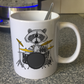 Raccoon Playing Drums Mug - Funny Gift For Drummer - Musician Gift For Animal Lovers