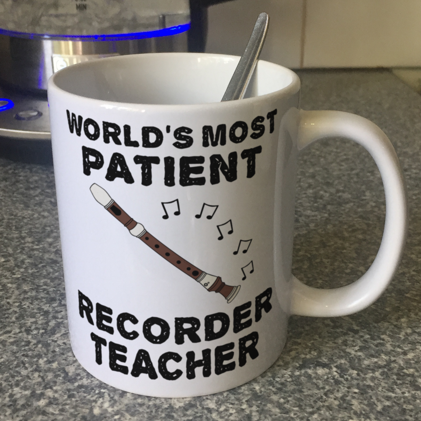 Funny Recorder Teacher Mug - World's Most Patient Recorder Teacher - Sarcastic Music Teacher Gift