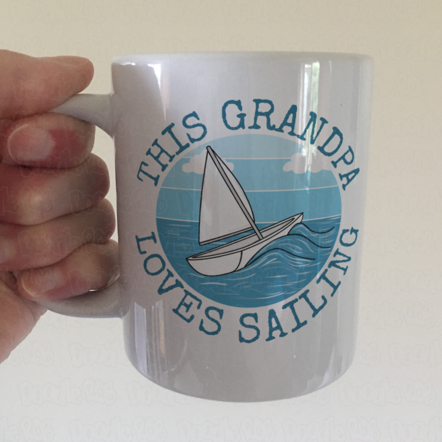 Sail Boat Father's Day Mug - This Grandpa Loves Sailing - Sailor Sailing Enthusiast Gift