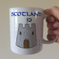 St Andrew's Day Mug - Castle With Scottish Flag - Patriotic Scotland Mug
