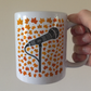 Autumn Singer Microphone Mug (Leaves) - Gift For Vocalist - Singing Teacher Mug - Musician Gift For Fall or Thanksgiving