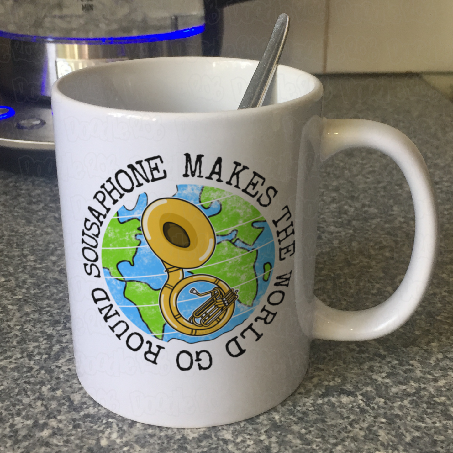 Sousaphone Mug - Sousaphone Makes The World Go Round - Gift For Sousaphonist - Brass Musician Gift