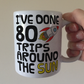 Space Rocket 80th Birthday Mug - I've Done 80 Trips Around The Sun - Funny 80th Birthday Gift