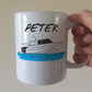 Speedboat Personalised Mug - Custom Mug For Sailor - Gift For Boat Enthusiast