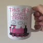 Girl's Steam Train Mug - This Girl Loves Trains - Pink Train Mug - Female Railway Enthusiast Mug