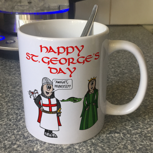 St George's Day Mug - George And The Dragon - Funny English Gift