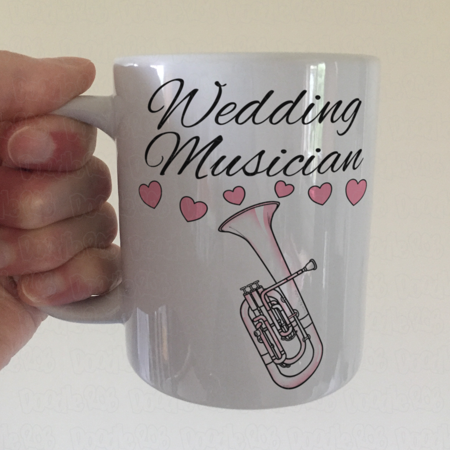 Tenor Horn Wedding Mug - Brass Musician Gift