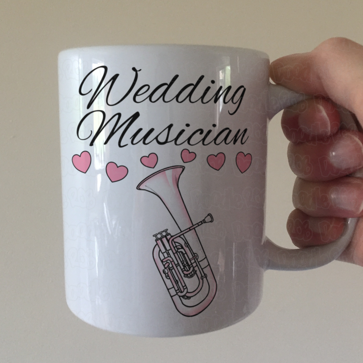 Tenor Horn Wedding Mug - Brass Musician Gift