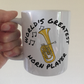 Tenor Horn Mug - World's Greatest Horn Player - Brass Musician Gift