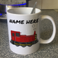 Diesel Train Personalised Mug (Red) - Custom Train Mug - Rail Enthusiast Gift