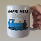 Steam Train Personalised Mug (Blue) - Custom Rail Enthusiast Mug - Train Gift For Him