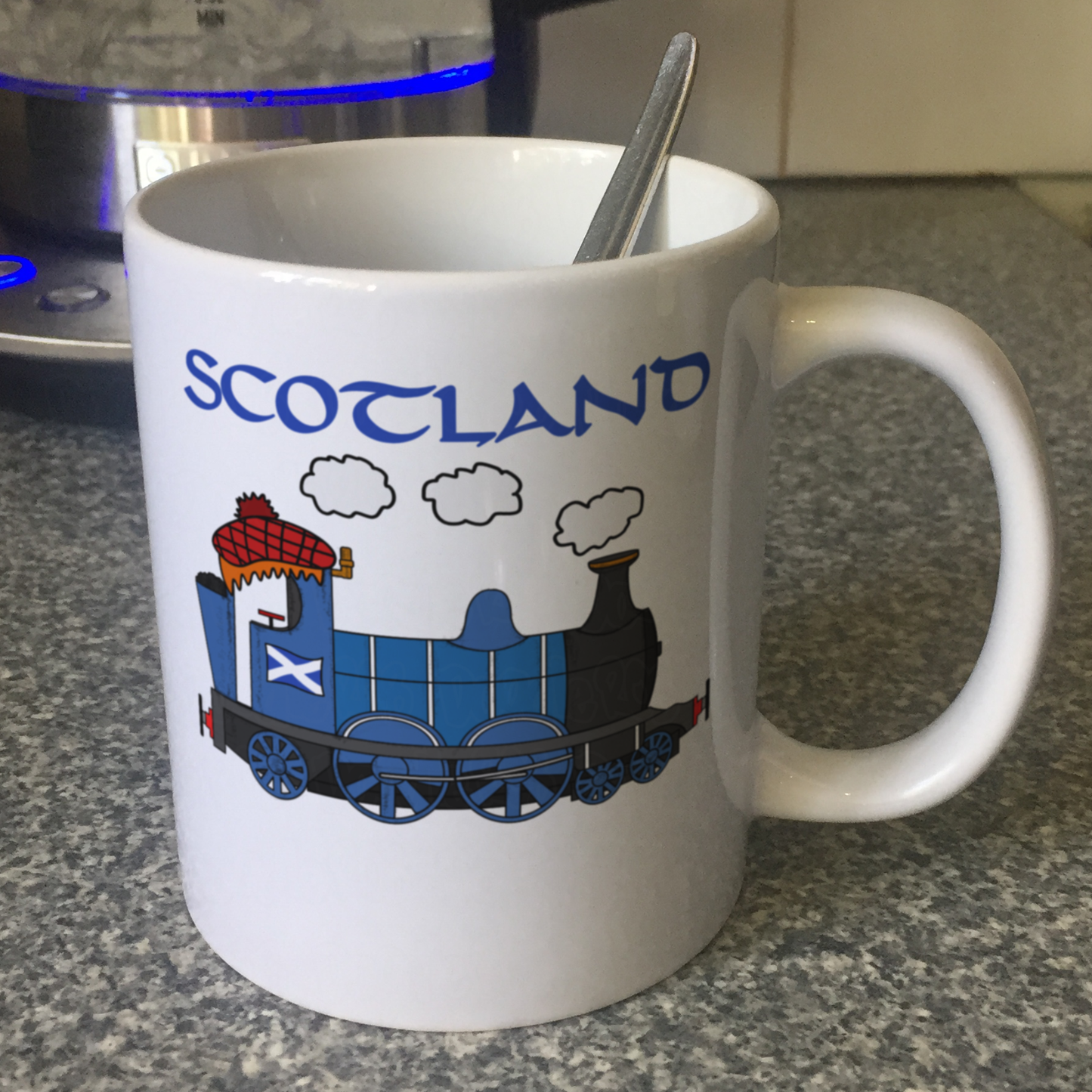 Scottish Steam Train Mug - Funny Scotland Mug - St Andrew's Day Gift For Boy