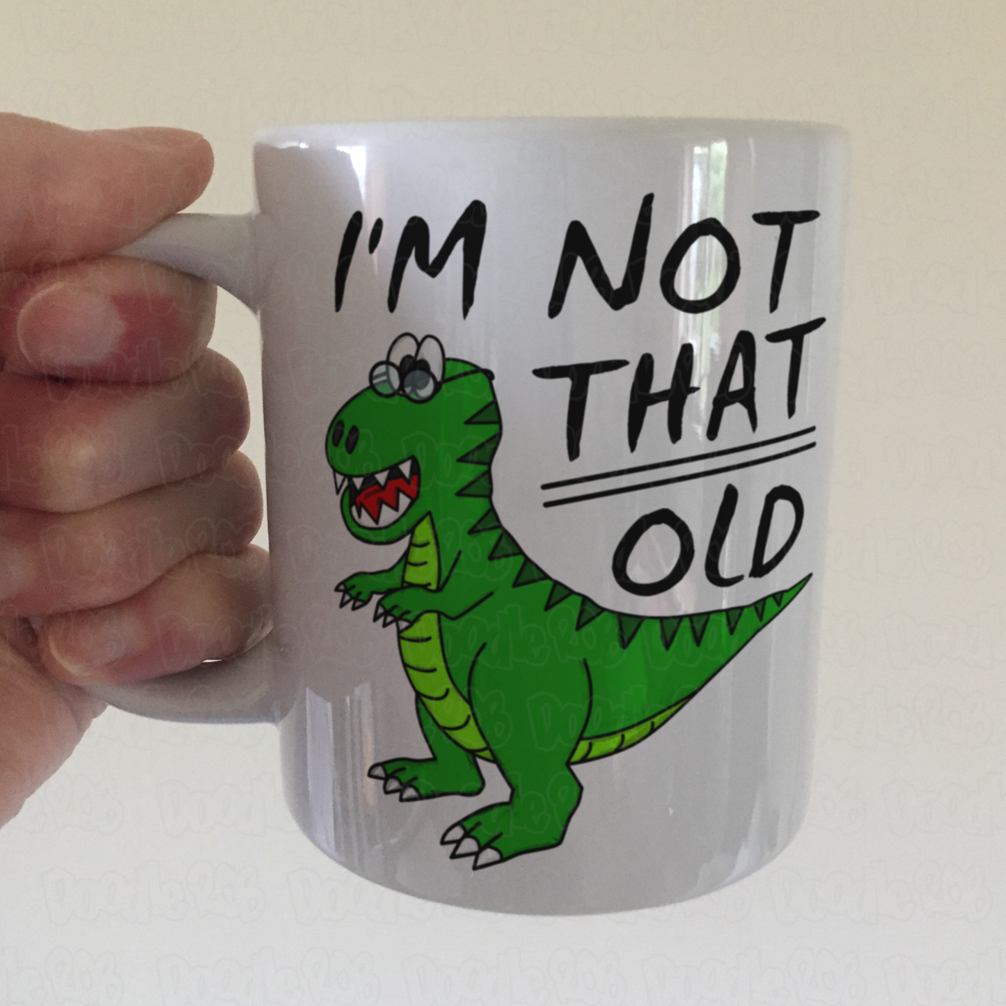 Dinosaur Birthday Mug - I'm Not That Old - Funny Retirement Gift - T-Rex Gift For Him