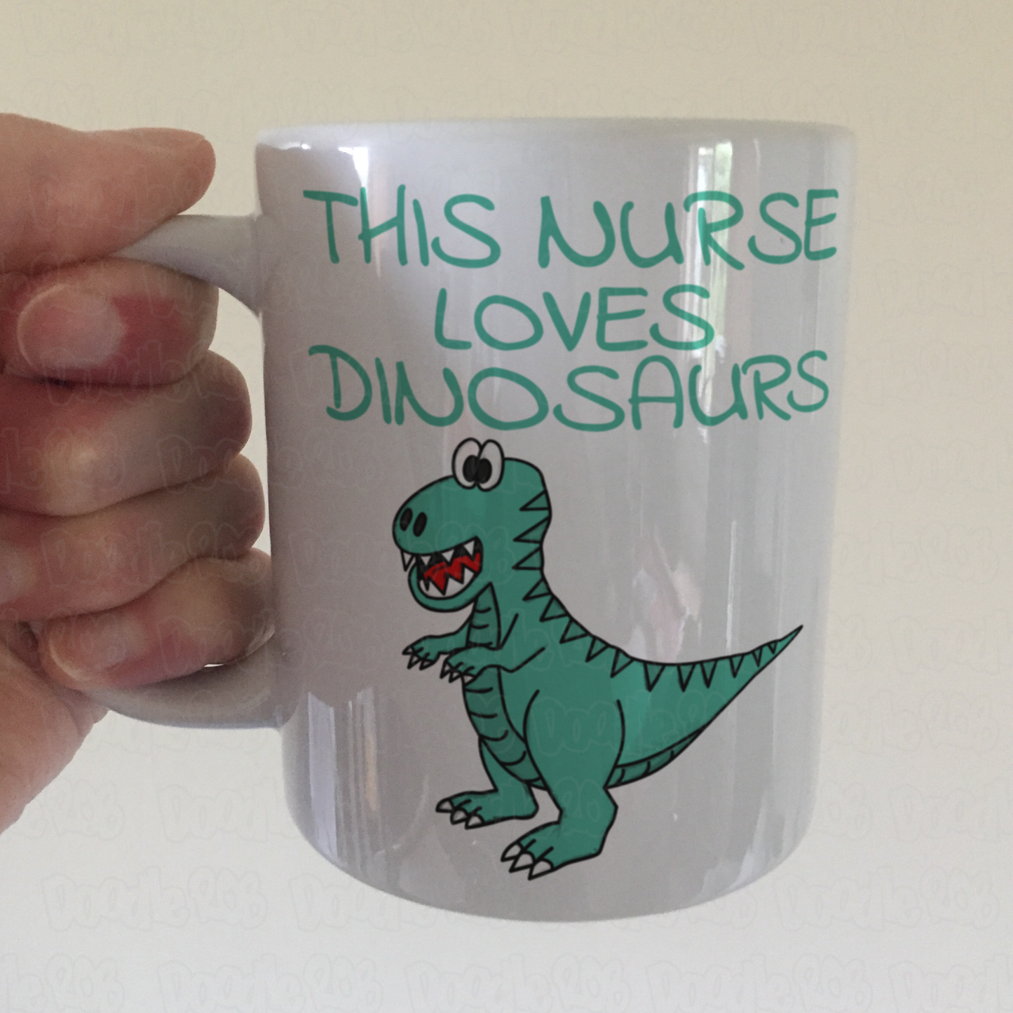 Nurse Dinosaur Mug - This Nurse Loves Dinosaurs - T-Rex Funny Gift For Nurse
