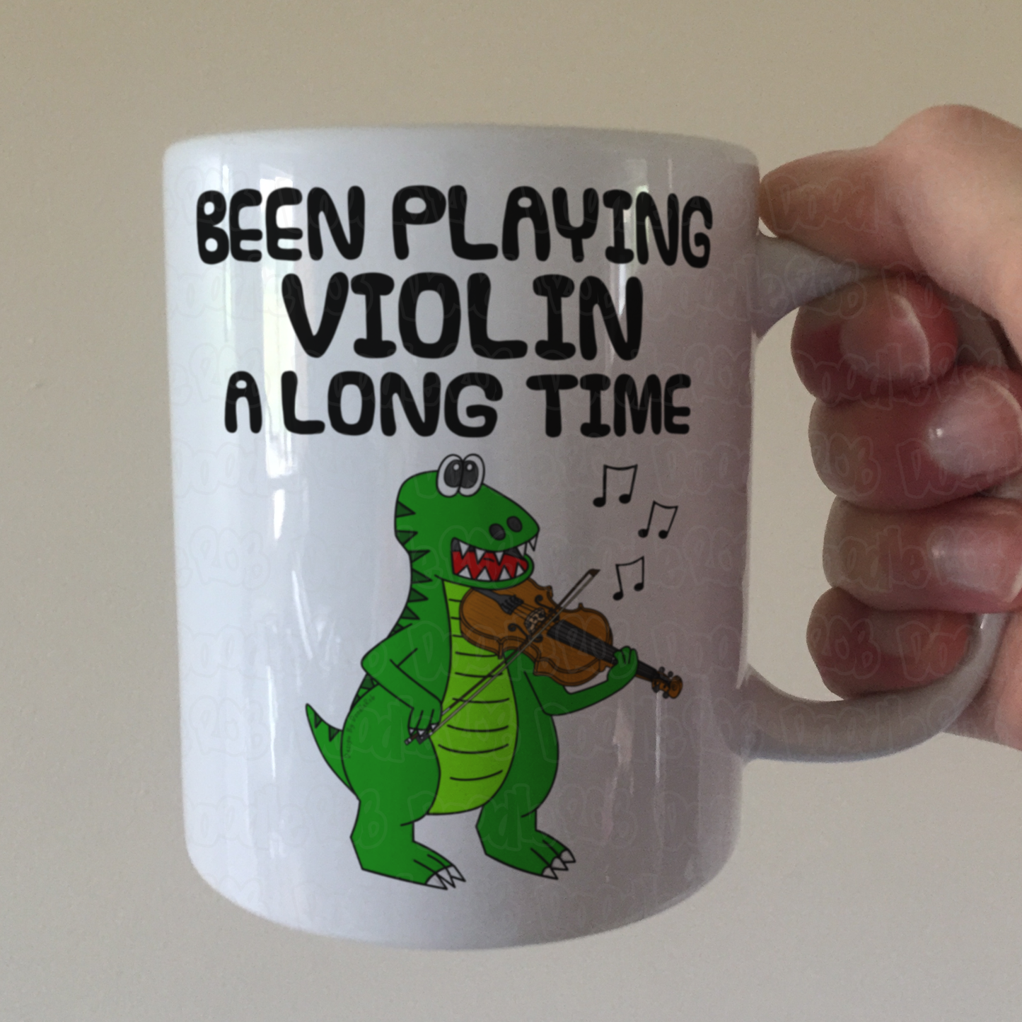 Dinosaur Violin Mug - Been Playing Violin A Long Time - Funny Gift For Violinist - String Teacher Mug