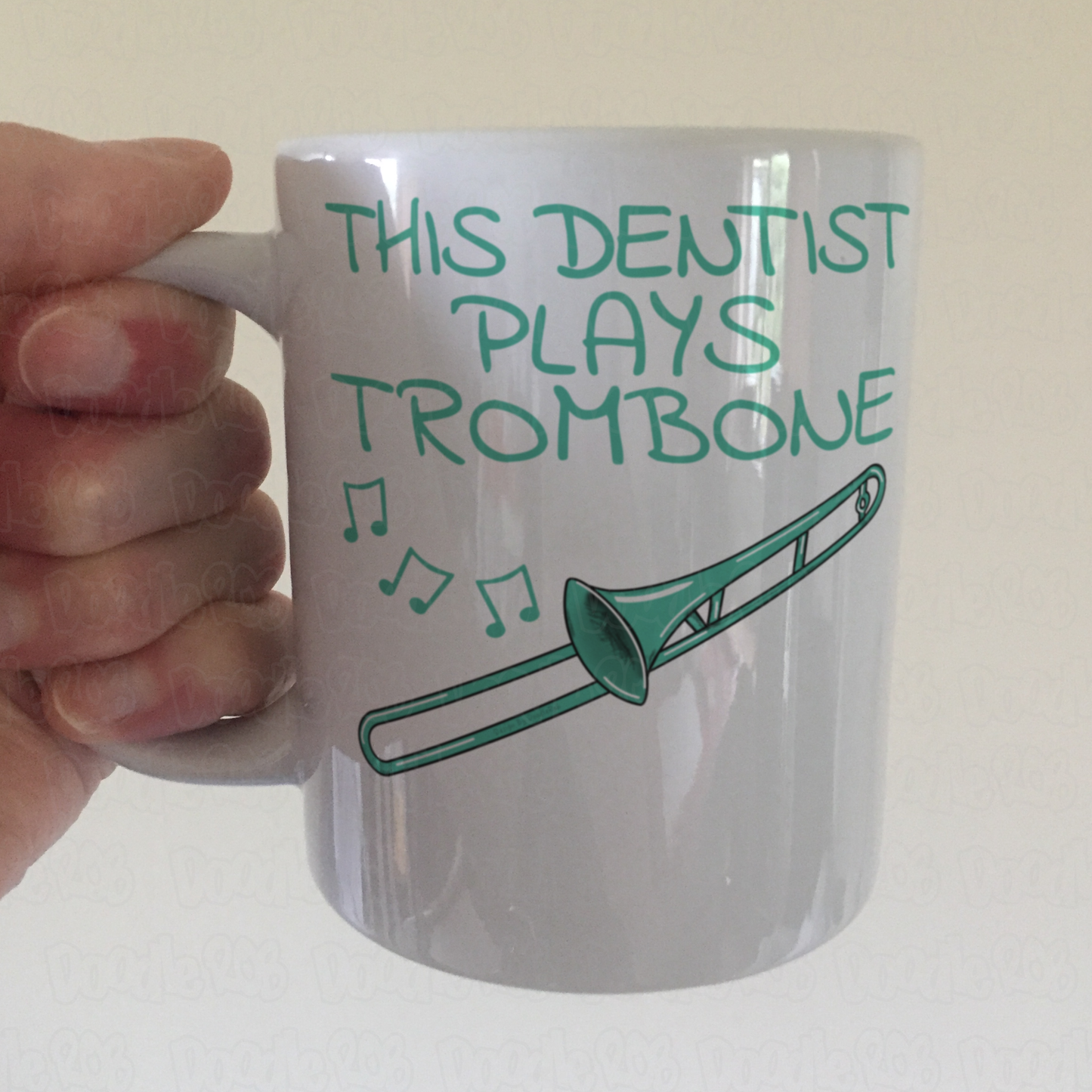 Dentist Trombone Mug - This Dentist Plays Trombone - Trombonist Gift For Dentist - Brass Musician Gift