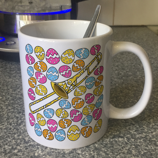 Easter Trombone Mug - Brass Player Mug - Easter Musician Gift