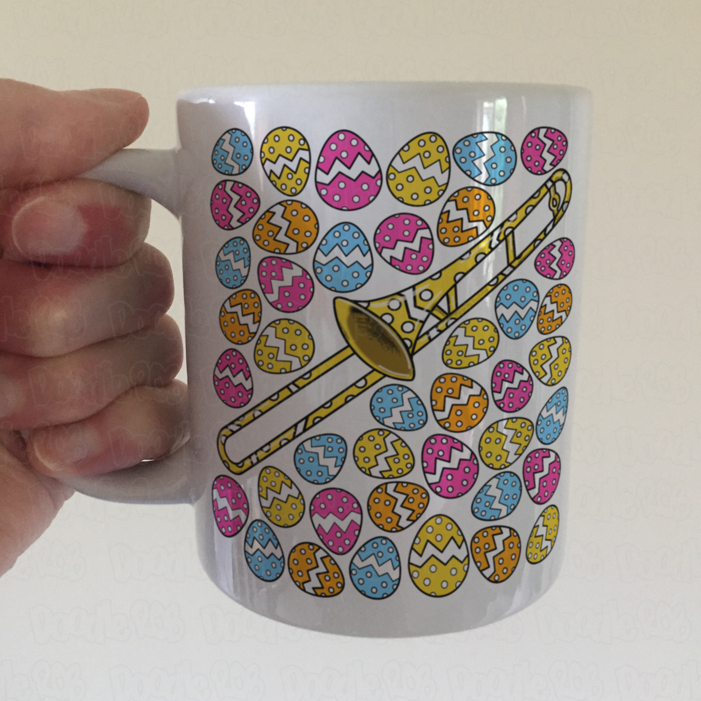 Easter Trombone Mug - Brass Player Mug - Easter Musician Gift