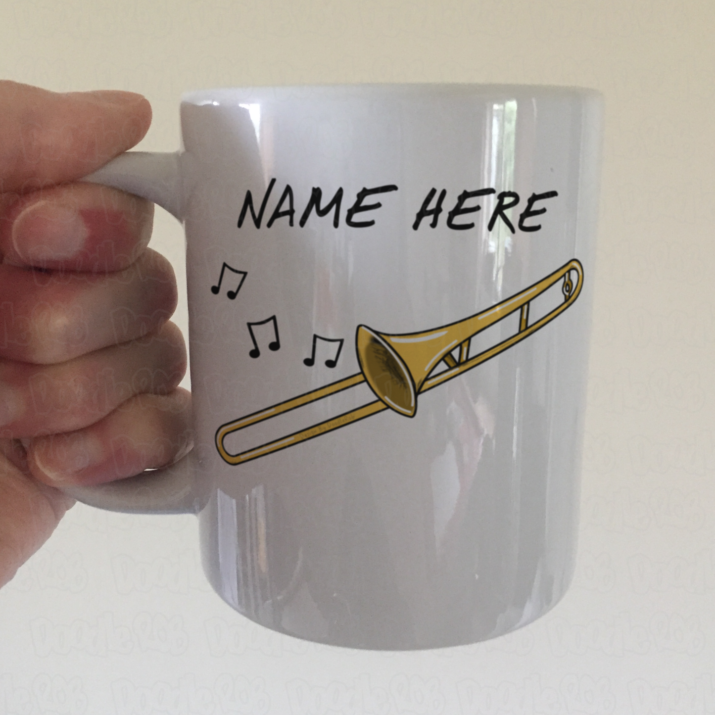 Trombone Personalised Mug - Custom Trombone Mug - Gift For Trombonist - Brass Musician Mug