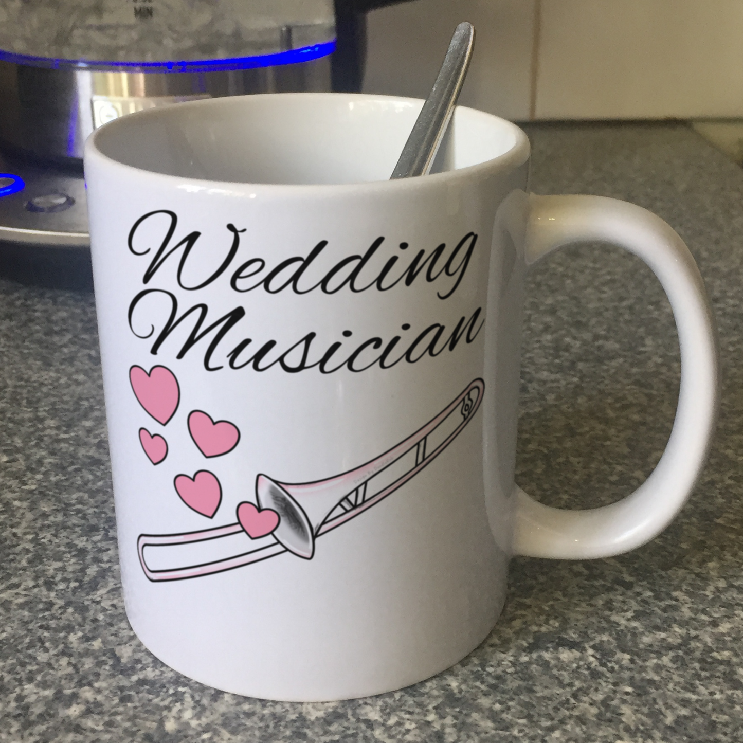 Trombone Wedding Mug - Trombonist Brass Musician Gift