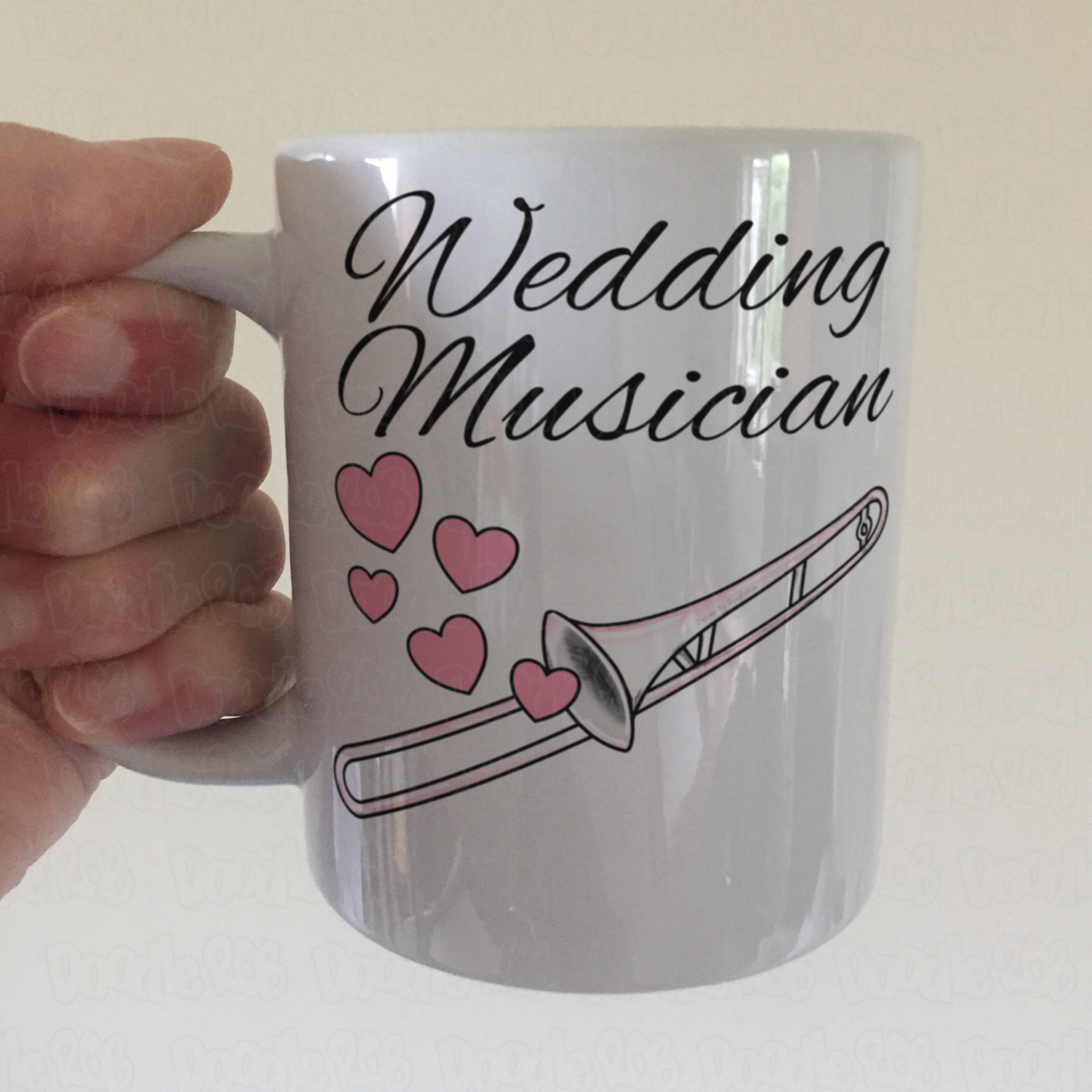 Trombone Wedding Mug - Trombonist Brass Musician Gift