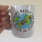 Trumpet Mug - Trumpet Makes The World Go Round - Gift For Trumpeter - Brass Musician Gift