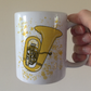 Tuba Paint Splatter Mug - Gift For Tuba Teacher - Brass Musician Mug