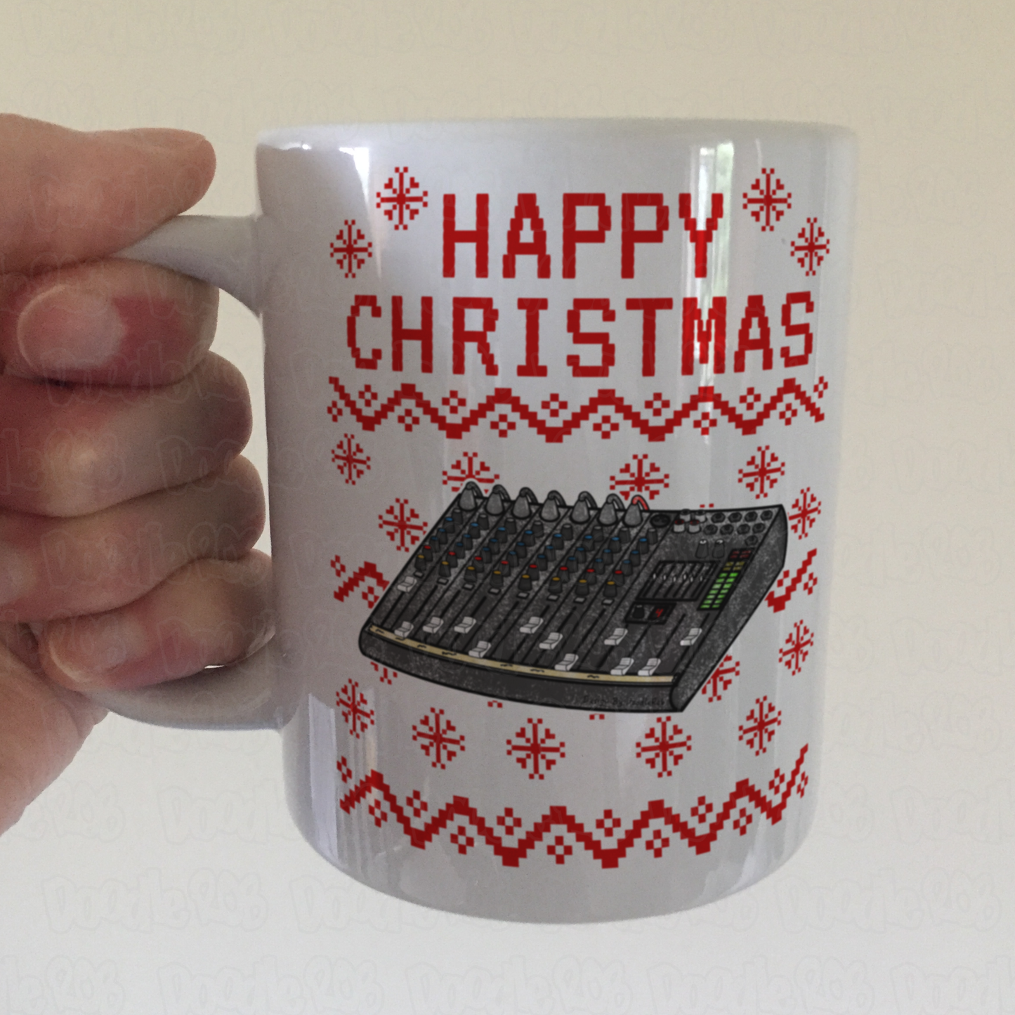 Sound Engineer Christmas Mug (Ugly Sweater Style) - Xmas Gift For Sound Guy - Church Sound Team Gift