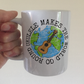 Ukulele Mug - Ukulele Makes The World Go Round - Gift For Ukulelist - School Music Teacher Gift