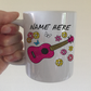 Floral Ukulele Personalised Mug - Uke Player Custom Mug - Musician Gift For Her